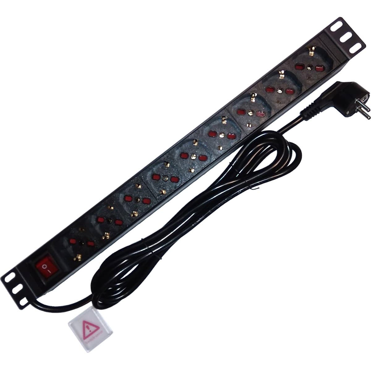 Vf-Pdu 9 Tomas Comb Schuko/3 En Línea 3 Mts - 19" C/Ll