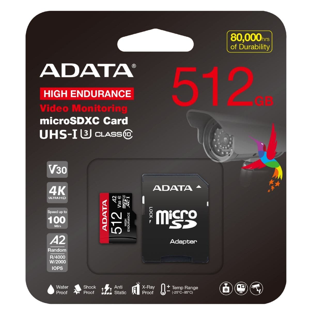 Memoria Adata Microsdxc 512gb Uhs-I U3 V30 High A2