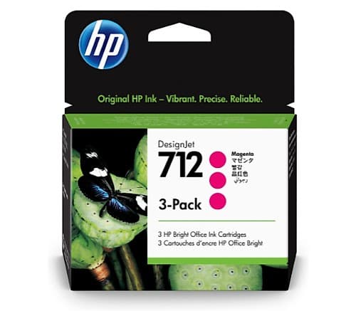 Hp 3ed78a 712 3*Pack Magenta T210/230/250/630/650 Uk