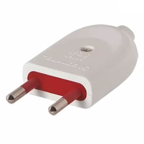 Electricidad Ficha Macho 2 En Linea S/Tierra 10a Blanca Vivion