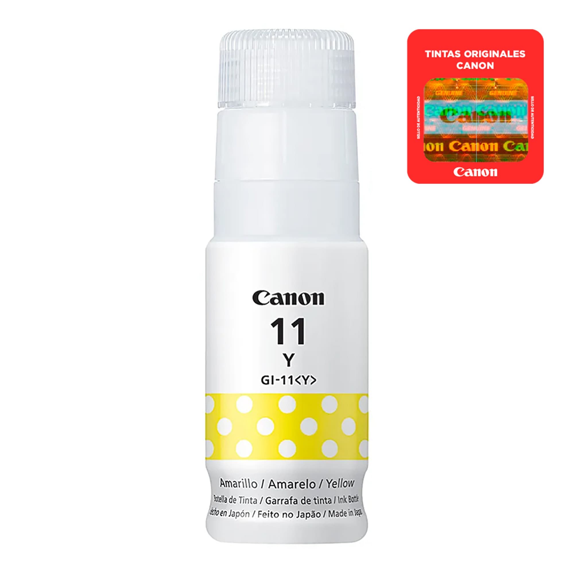 Botella De Tinta Canon Amarillo Gi-11 Y 70ml