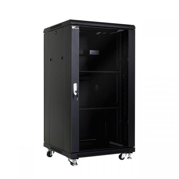 Rack Piso Negro 22u 600x600x1160 P/Vidrio - No Inc Acc