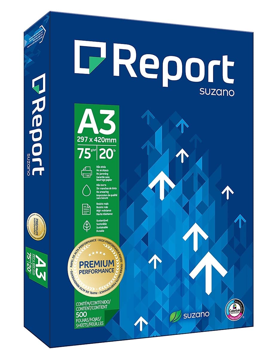 Papel Report A3 Premium Blanco 500 Hojas 75g
