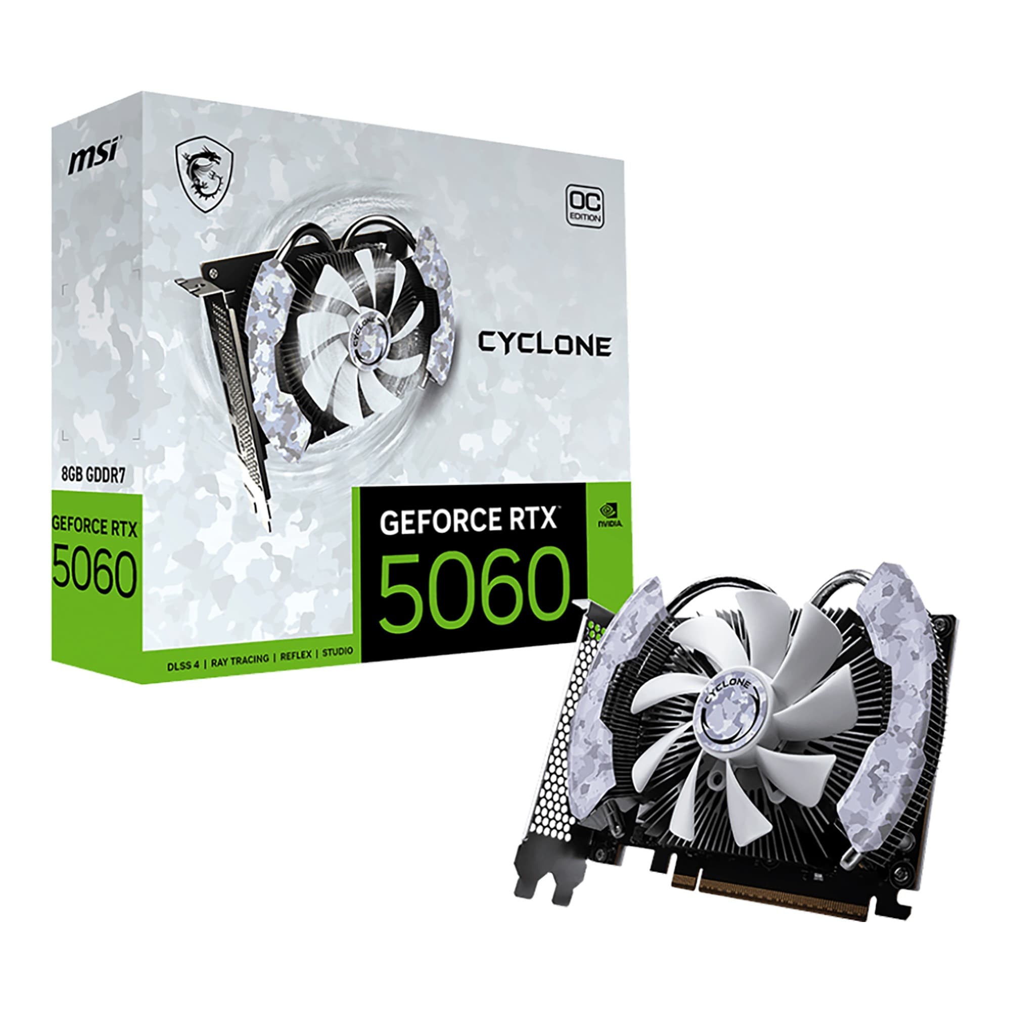Tarjeta De Video Msi Nvidia Geforce Rtx5060 8gb Gddr7 Cyclone Oc