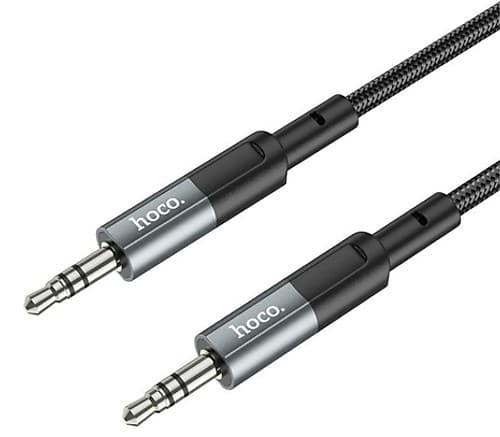 Hoco Upa23 Cable Aux De Audio 3.5mm A 3.5mm Metal Grey 1m