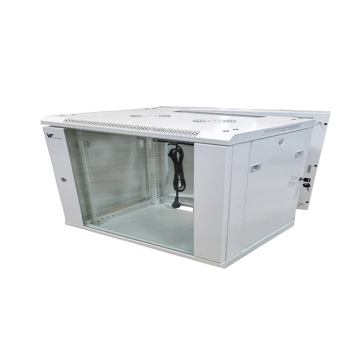 Rack 6u Pivotante Blanco 600x550 Inc Pdu 6 Y Tornillos