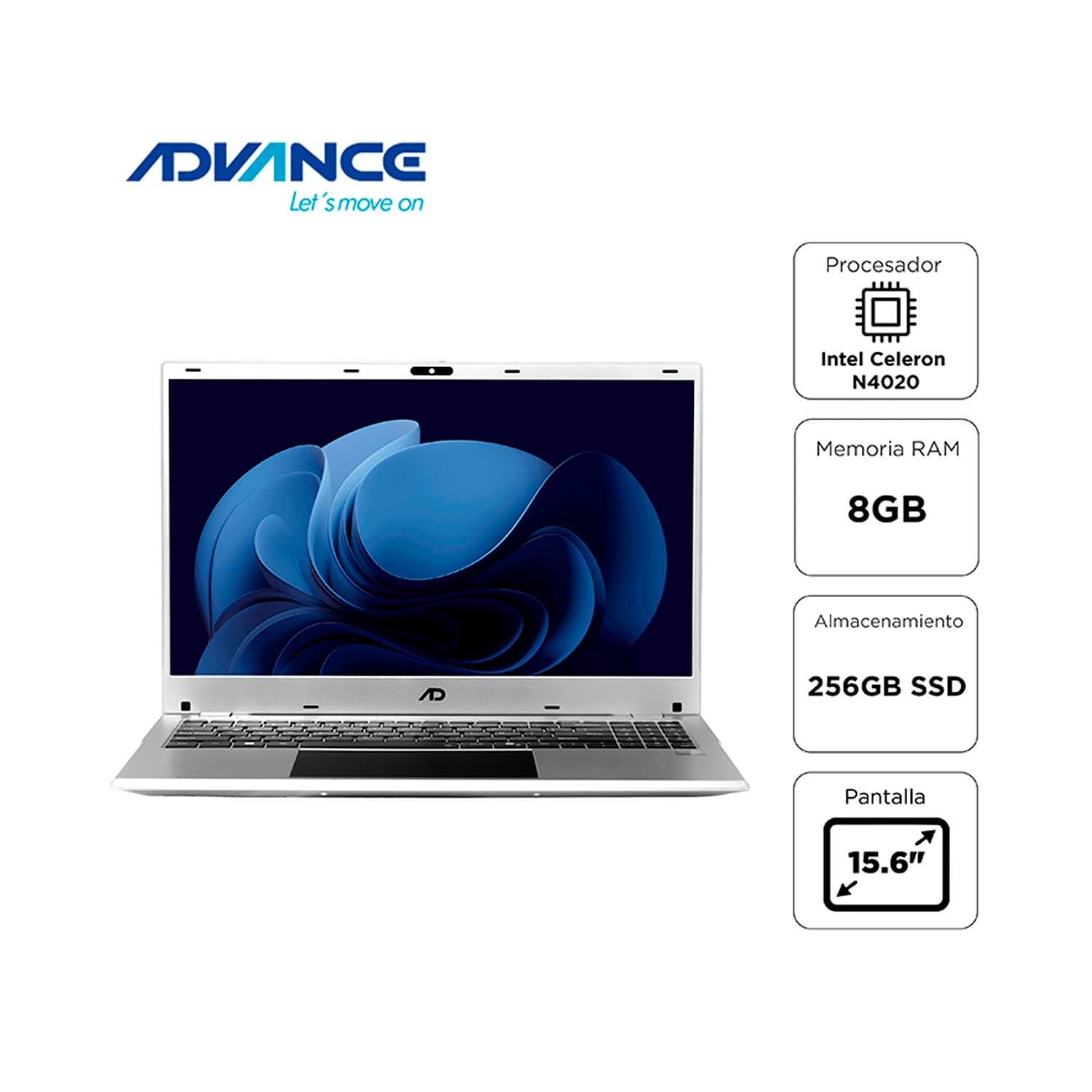 Notebook Advance 15.6" Celeron N4020 8gb Ram 256gb Ssd