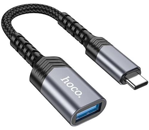 Hoco Ua24 Adaptador Usb-C A Usb-A 3.0 Metal Grey