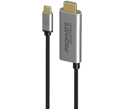 Promate Hdmi-Pd100 Cable Hdmi A Usb-C K4 100w 1.8m Grey
