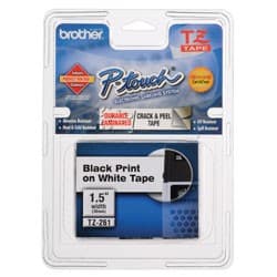 Cinta Brother Tz-261 36mm X 8m Blanco Negro