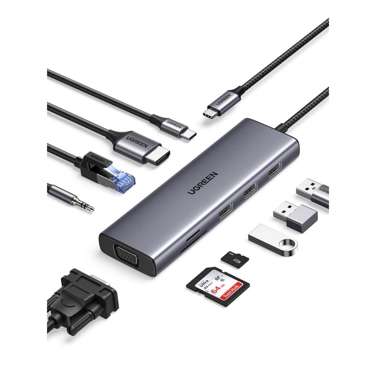 Hub Ugreen 10 En 1 Usb-C