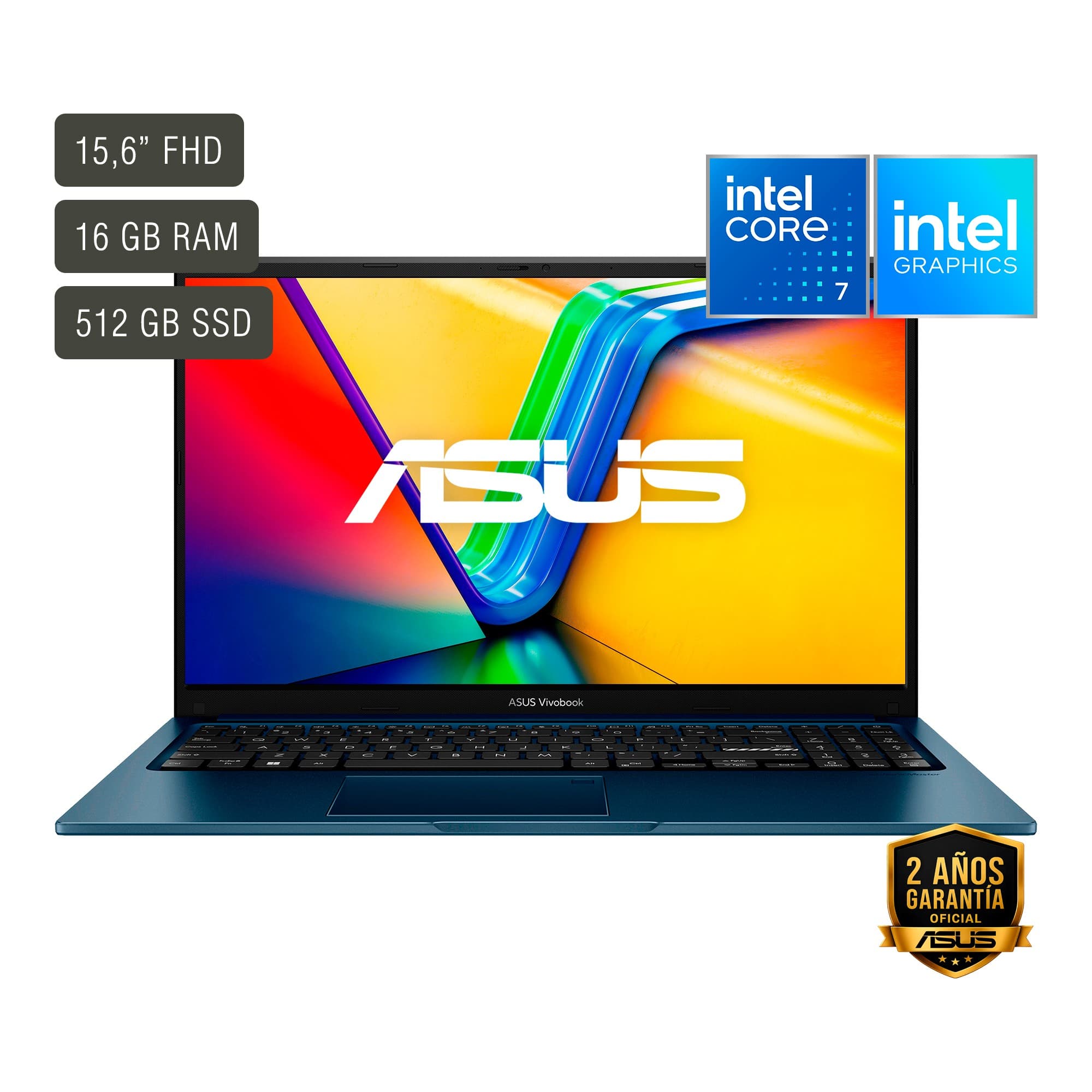 Notebook Asus Vivobook 15.6'' Core I7 16gb 512gb Win11 Pro