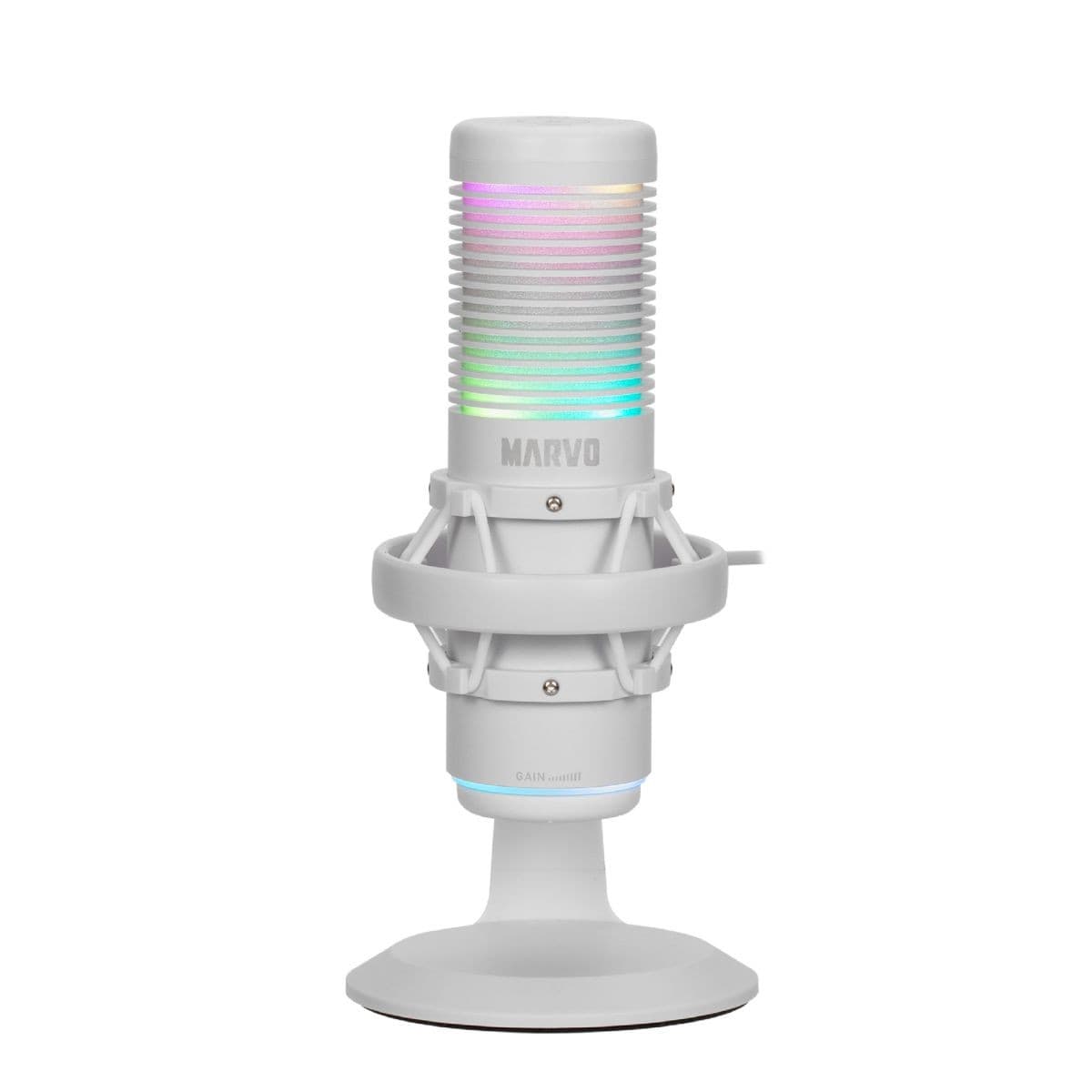 Micrófono Marvo Mic-07 Usb Rgb Wh