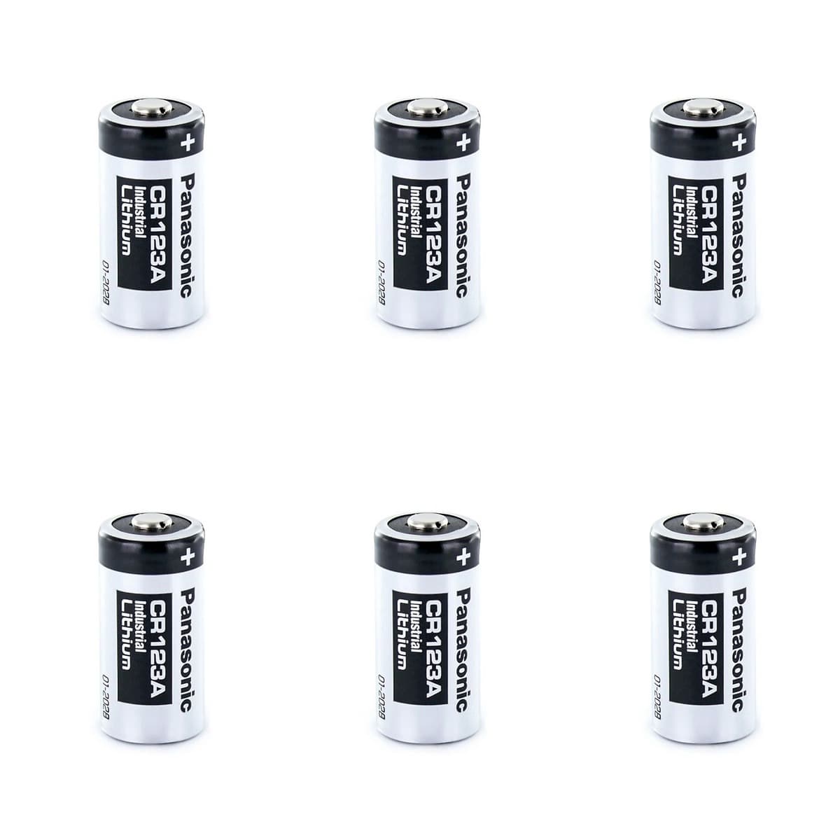 Pack X6 Pilas Cr123a Litio 3v Industrial Panasonic Intelbras