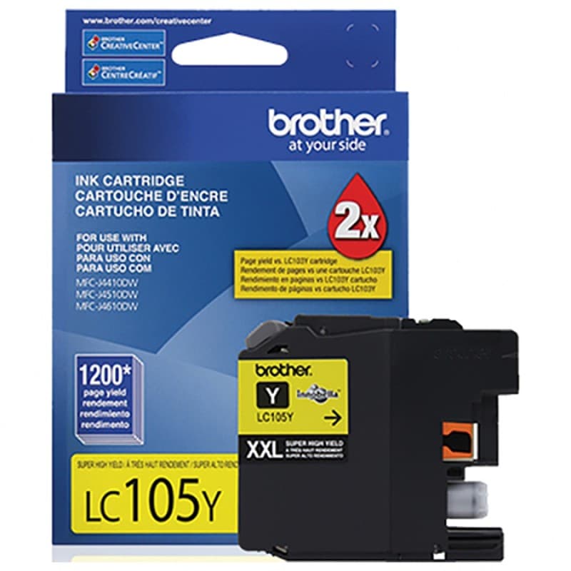 Cartucho De Tinta Brother Yellow Lc105y Mfc425dw Rend 1200