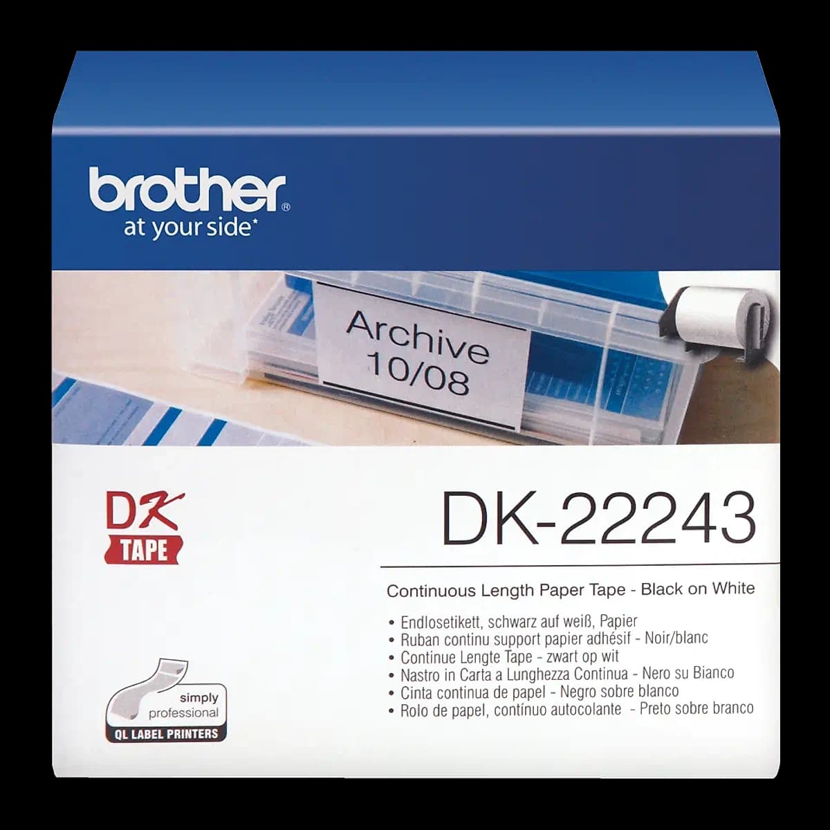 Etiquetas Brother Dk2243 (Rollo Continuo 102 Mm)
