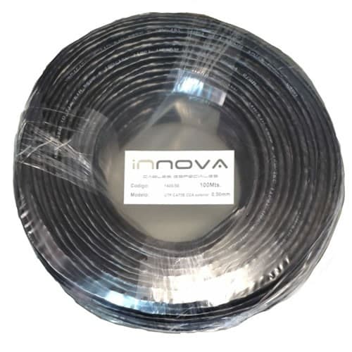 Cable Utp Cat5e Exterior 100m Negro Cobre Innova 1409/5e