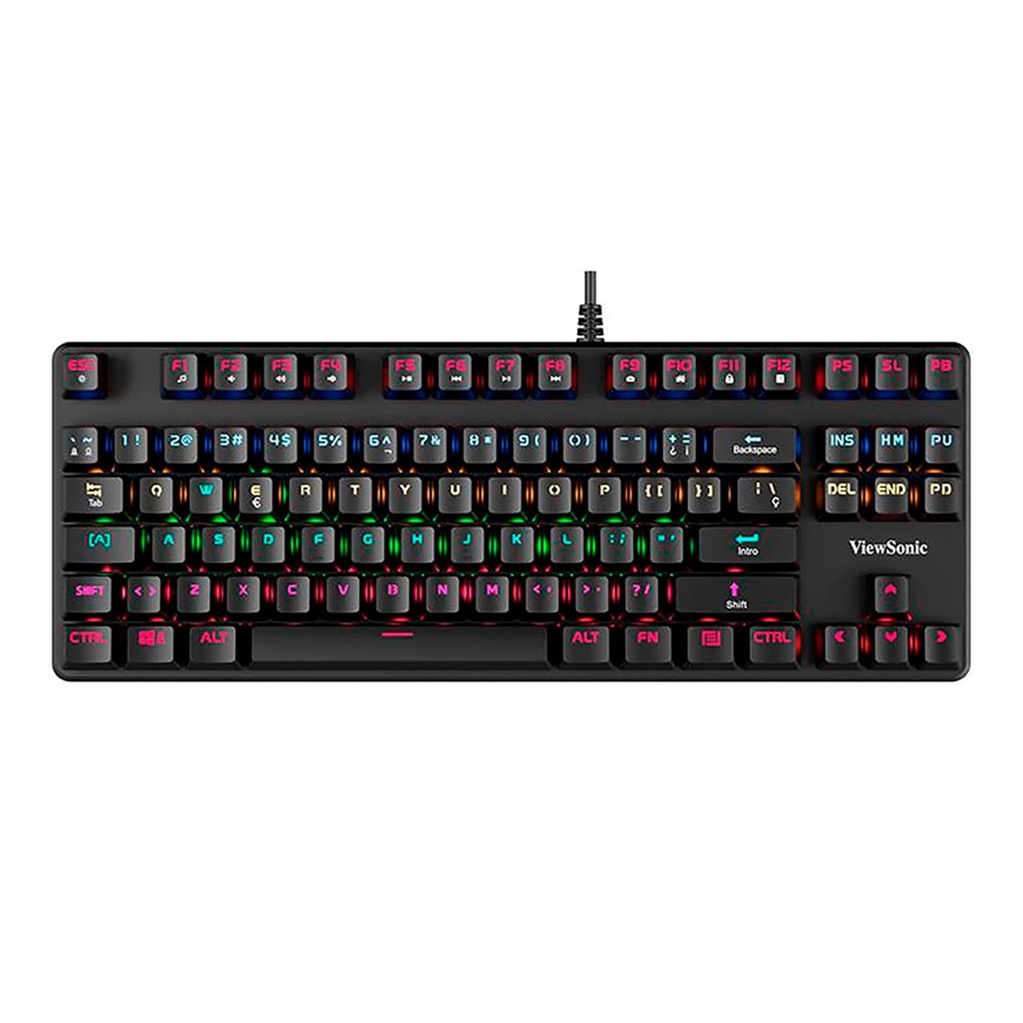 Teclado Gaming Usb A Viewsonic Ku520 Inglés Mecánico Rgb