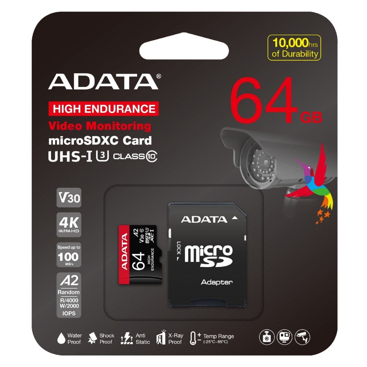 Memoria Adata Microsdxc Uhs-I 64gb U3 V30 C10 A2