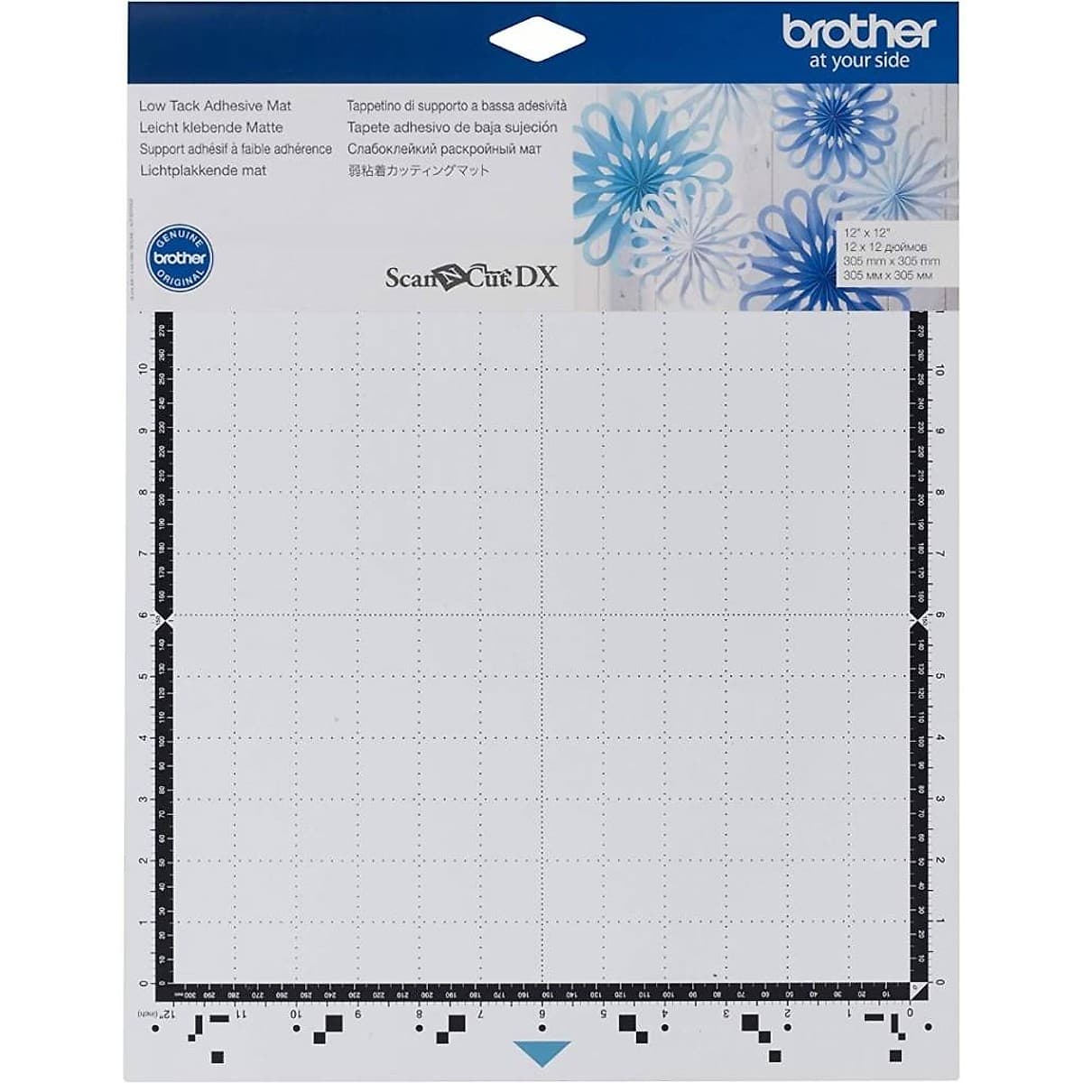 Brother Scanncut Dx Mat - Cadxmatlow12 - Adhesivo De Baja Adherencia De 12 X 12 Pulgadas Para Materiales Finos Y Delica