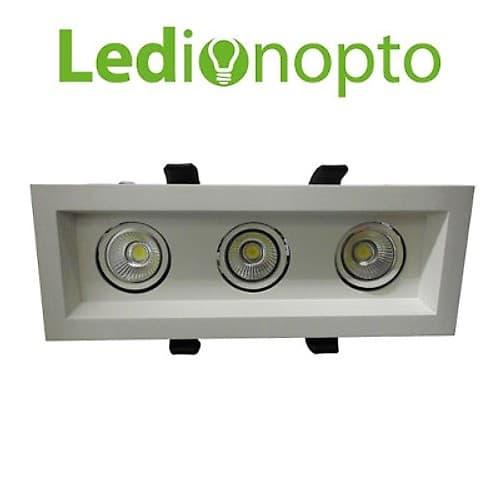 Lámpara Led Ledion Embutir 9w X3 3000k Dimerizable Chip Hr