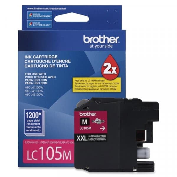 Cartucho De Tinta Brother Magenta Lc105m Mfc425dw Rend 1200