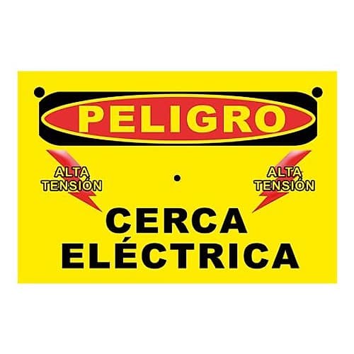 Cerca Electrica Cartel Pvc 10x15cm Igecast