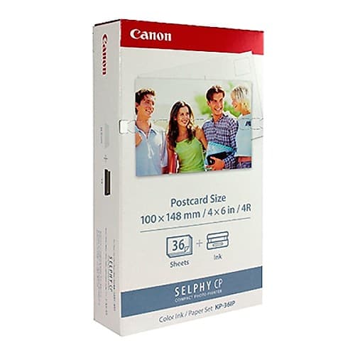 Kit Canon Cartucho Tinta Kp-36ip Con Papel Térmico 4x6 36 Hojas