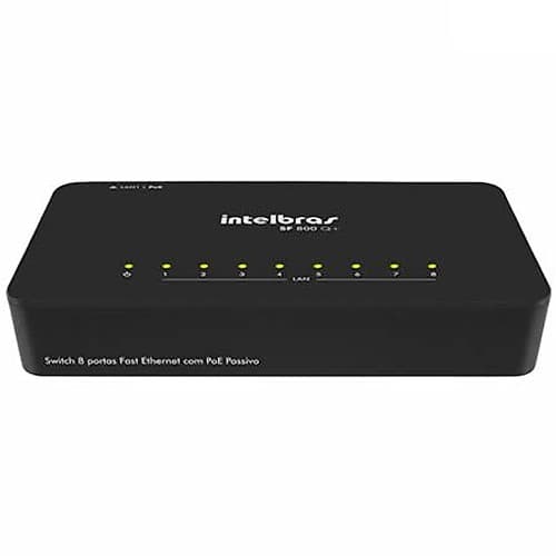 Switch 8p Fast Poe Pasivo Sf 800 Q+ Intelbras