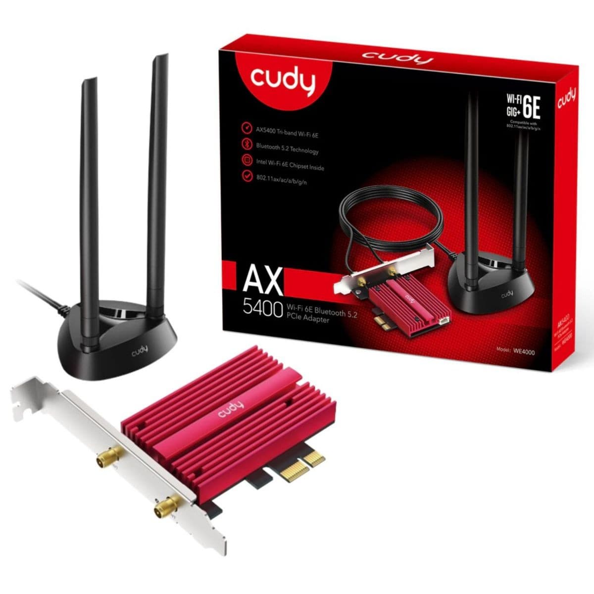 Adaptador Cudy Pci-E Wifi 6e & Bluetooth 5.3