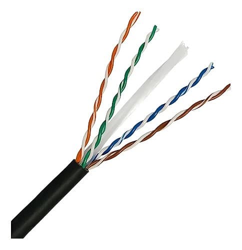 Bobina Cable Utp Cat6 100m Ext Negro Cca 1408/6e Econni