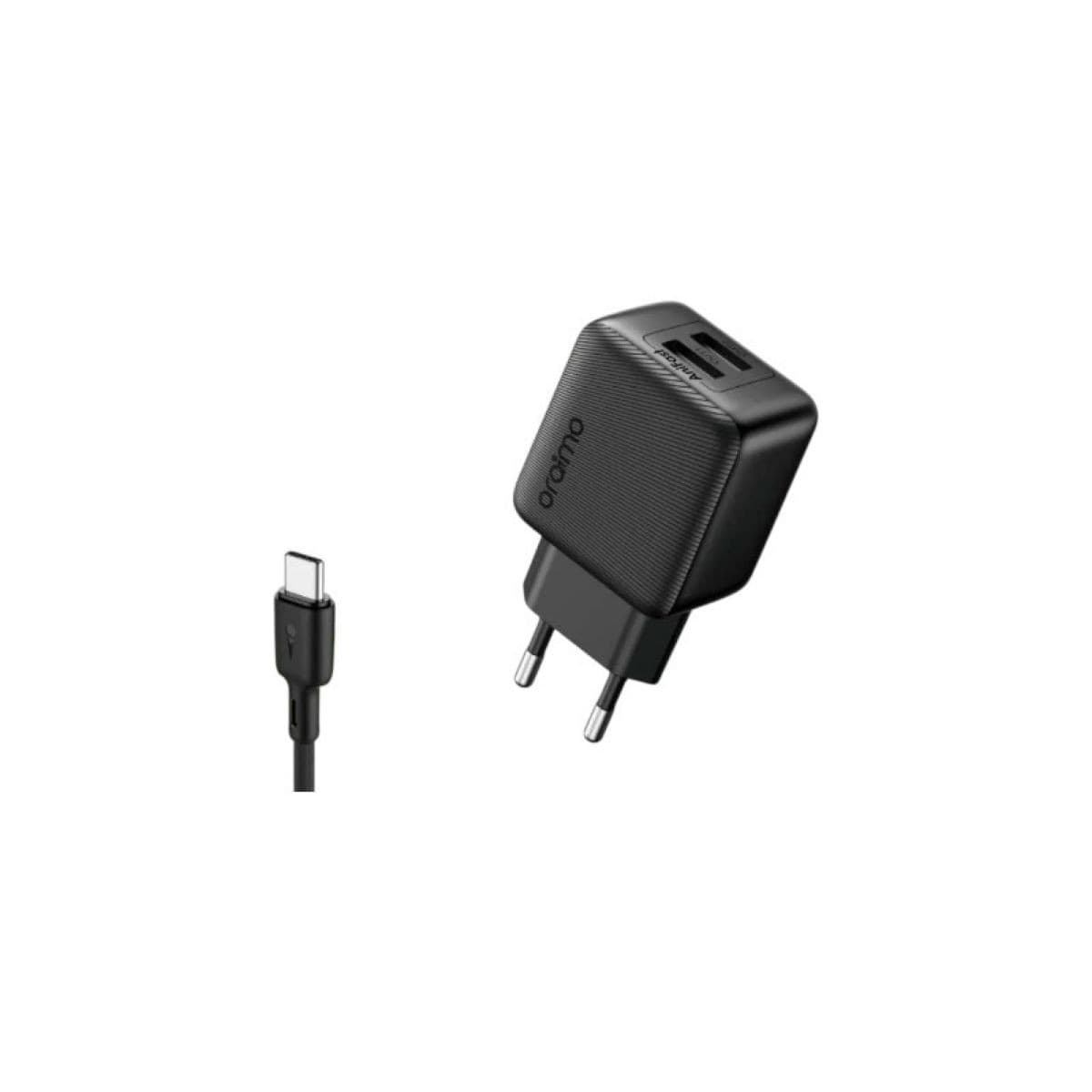 Cargador Oraimo 2usb + Cable Usb/Usb-C 12w Bk