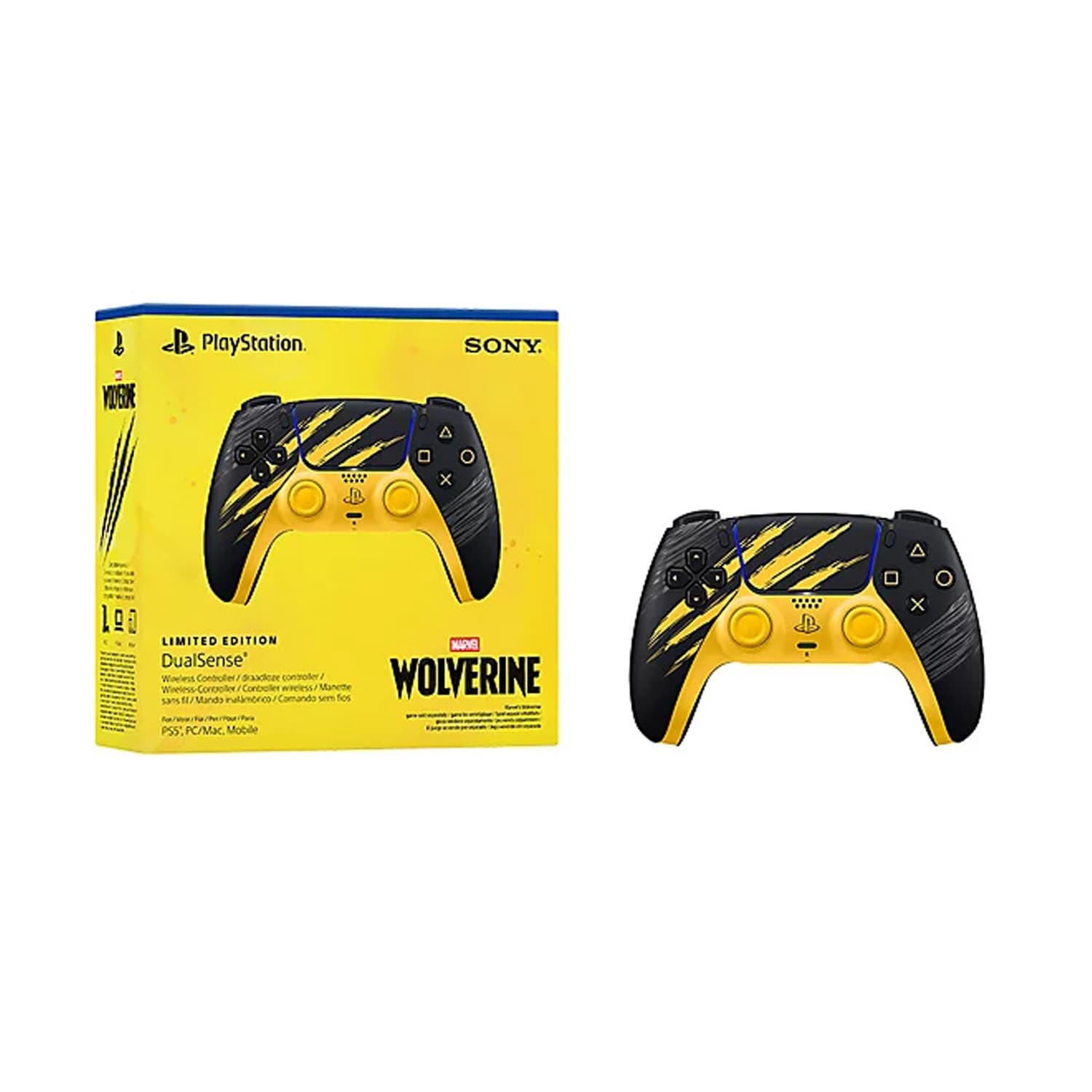 Control Inalámbrico Sony Dualsense Marvel'S Wolverine Battle Yellow Limited Edition