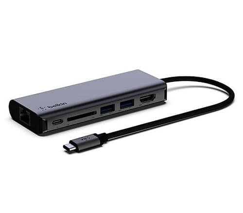Belkin Avc008btsgy Hub Ubs-C A Hdmi/Rj45/Usb-A/Sd 100w Pd(D)
