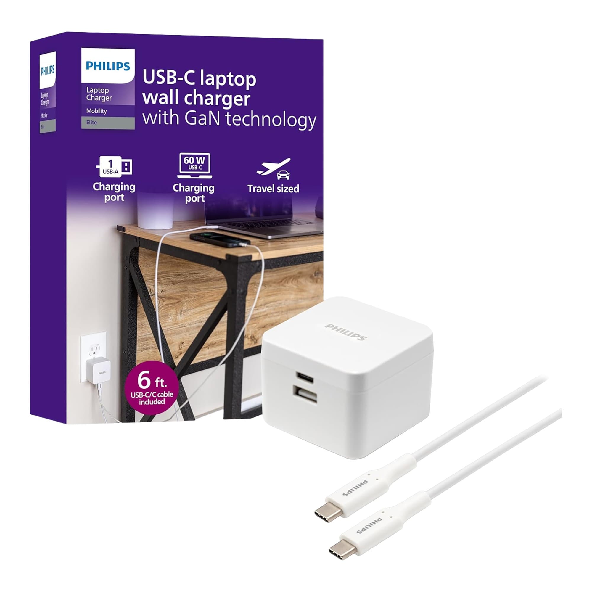 Cargador De Pared Philips Dlp3523w/37 60w