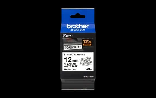 Cinta Doble Adhesivo Brother Negro/Blanco 12mm