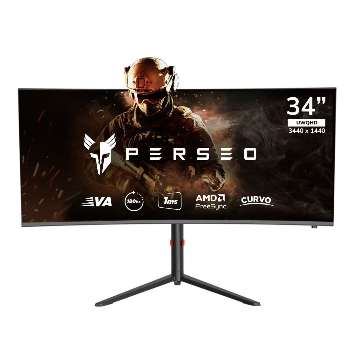 Monitor Perseo Curvo 34" Va Uwqhd 180hz