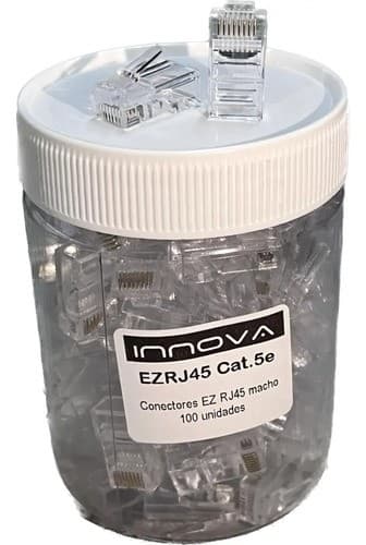 Ficha Ez-Rj45 Macho Para Cable Utp Cat5e 100 Unidades