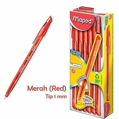 Herramientas Boligrafo Rojo Caja X12 Green Ice Maped