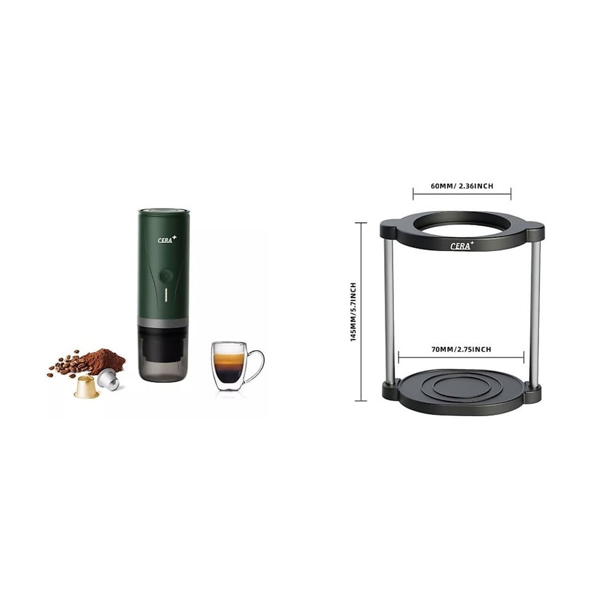 Pack: Cera+ Pcm03 Cafetera Espresso Portatil Green