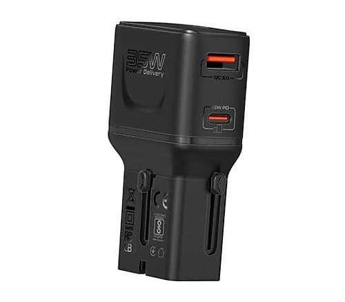 Promate Triplug-Pd35 Cargador Y Adaptador Universal Usb-C/Usb-A