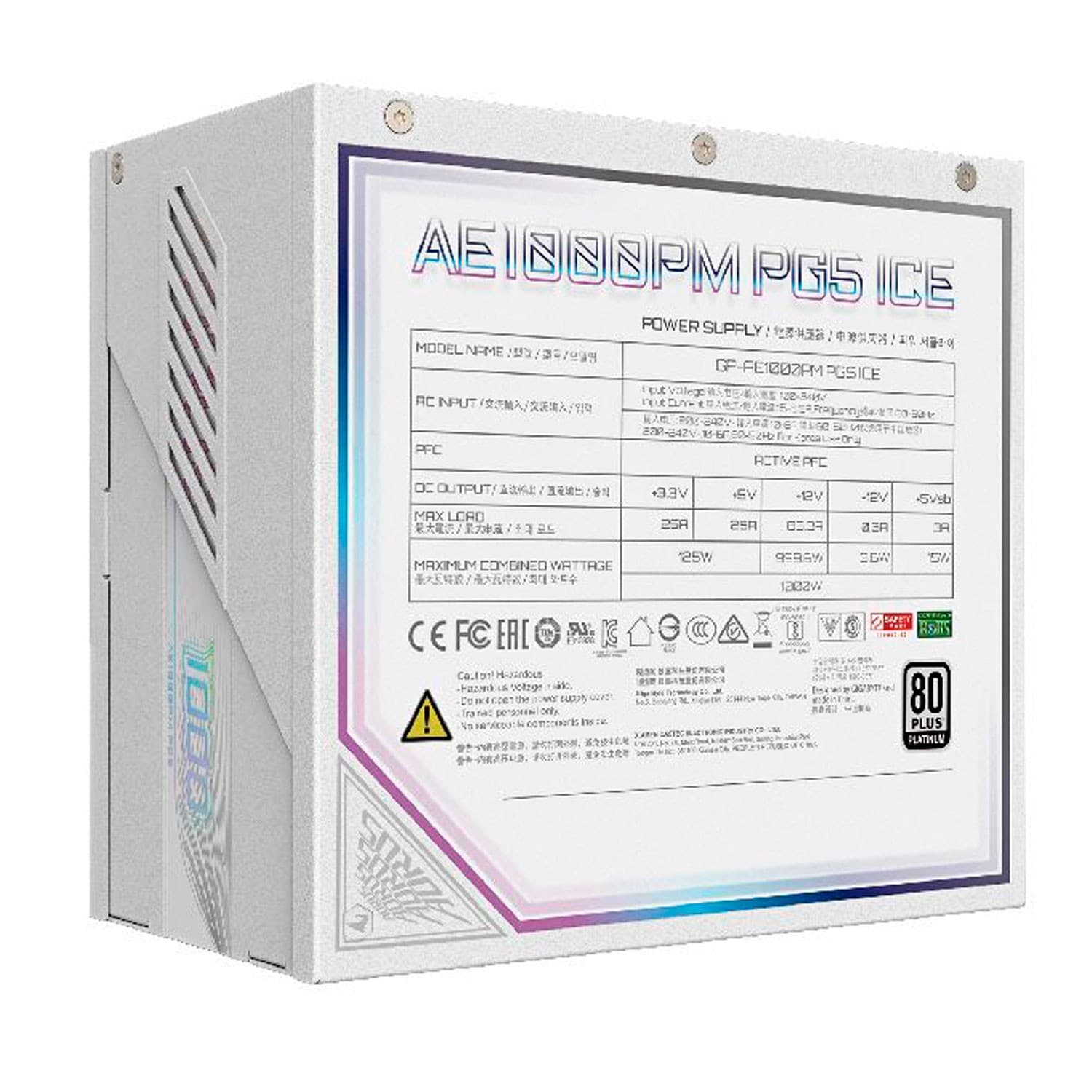Fuente Aorus Gigabyte 80 Plus Platino 1000w Ice