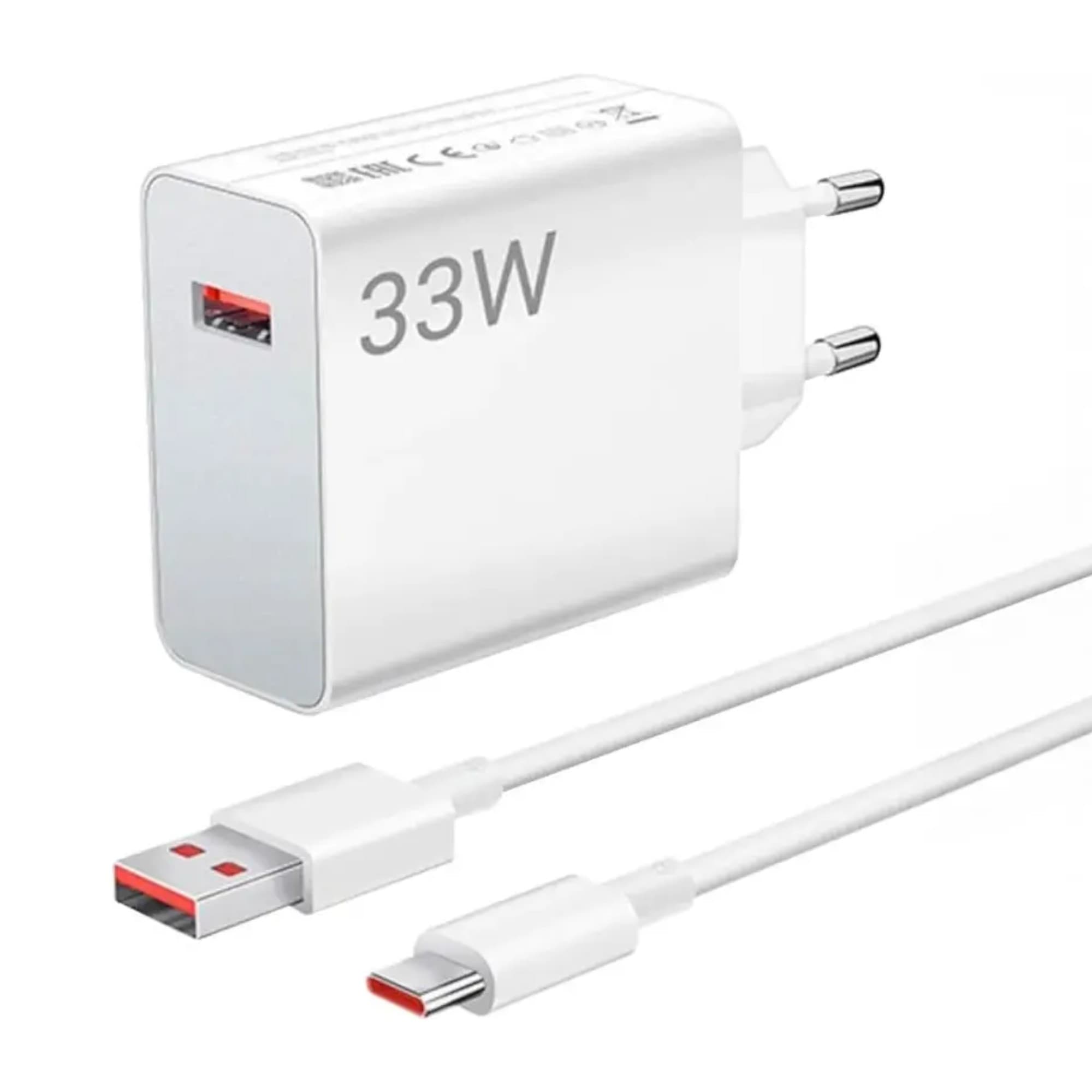 Cargador De Pared 1 Usb A Xiaomi Bhr9956eu 33w Cable Usb C