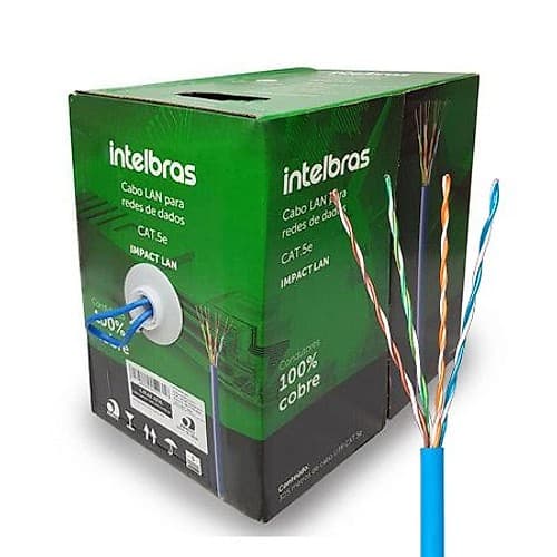 Cable Utp Cat5e Interior 305m Azul Cobre Intelbras Il5caz