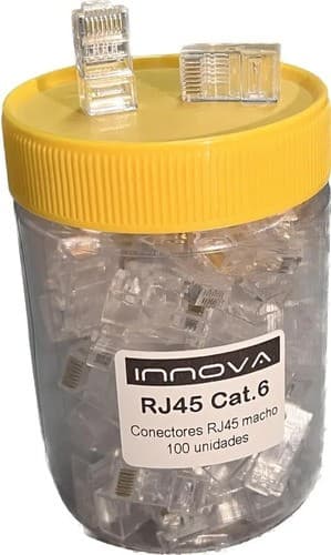 Ficha Rj45 Macho Para Cable Utp Cat6 100 Unidades