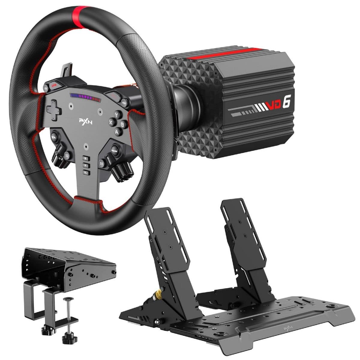 Bundle Pxn Vd6 Volante + Freno + Montura Pc