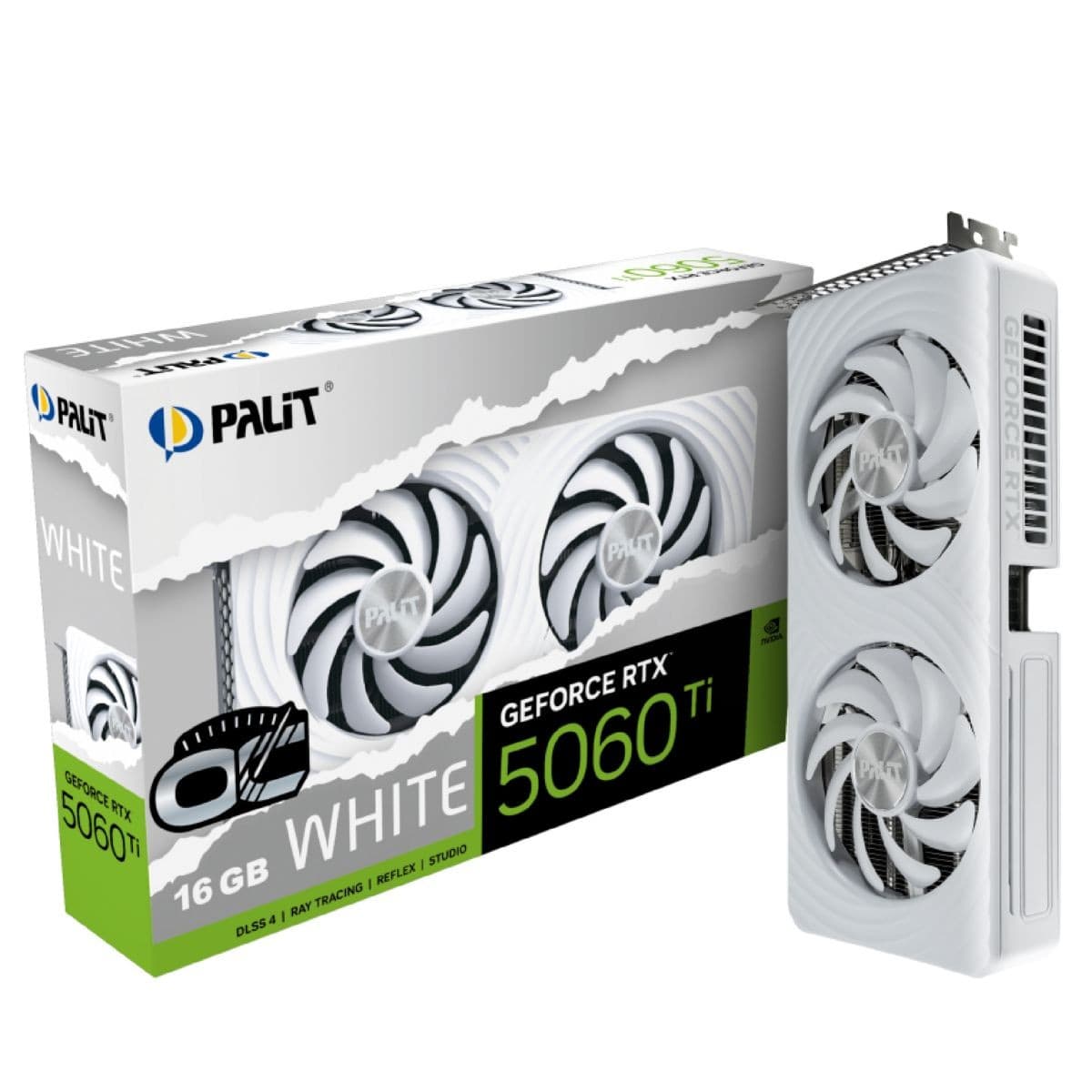 Tarjeta Palit Geforce Rtx 5060ti White Oc 16gb D7