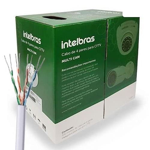 Cable Utp Cat5e Interior 305m Blanco Cca Intelbras Mc8cbr