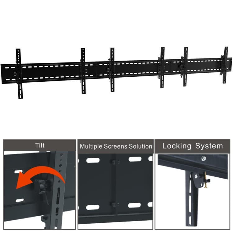 Vf-Soporte De Pared Triple Video Wall 30 A 60 800x400 120 Kg