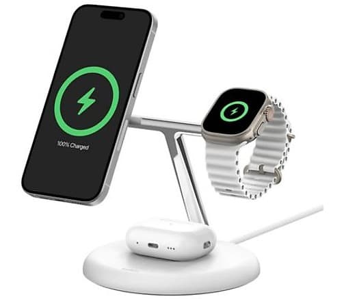 Belkin Wiz023vfwh Base De Carga Inalambrica 3 En 1 15w White *